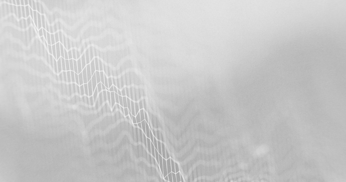 Abstract white wavy lines with minimalist grid pattern